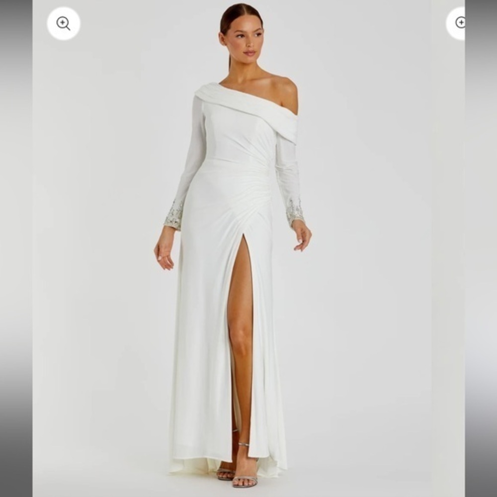 NWT - Mac Duggal - White Gown - Size 12